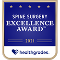 Award logo for Spine Surgery Excellence Award for 14 Years in a Row, 2008-2021